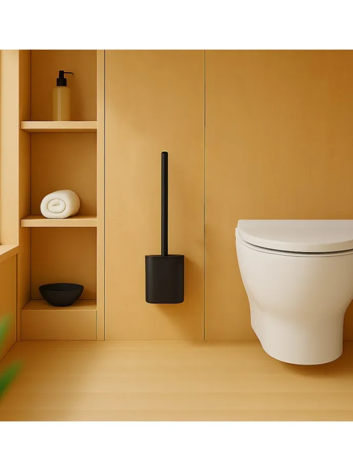 Toilettenbürste in Schwarz - (B)9,5 x (H)40 x (T)10 cm