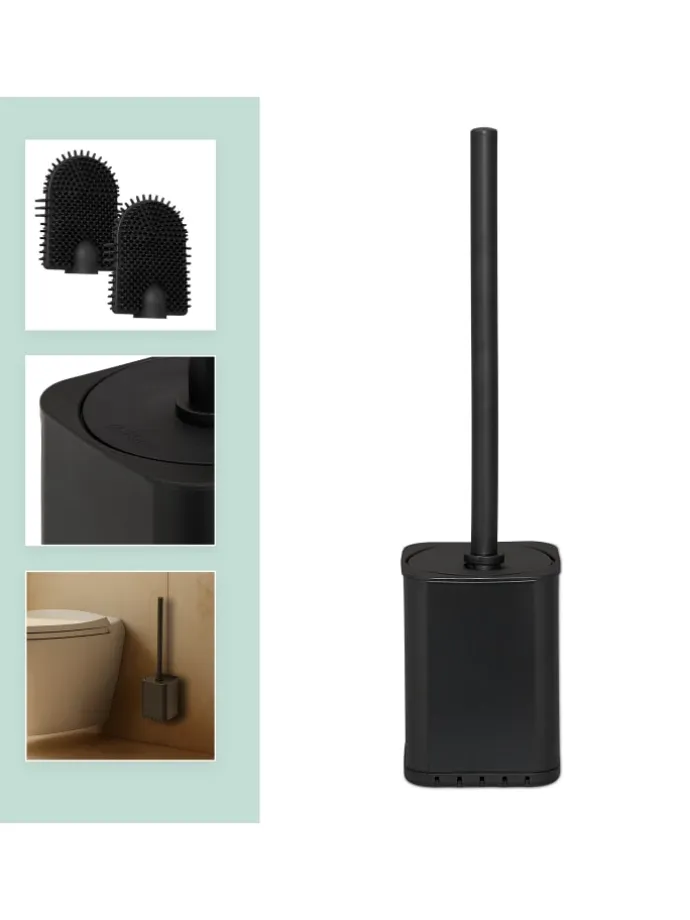 Toilettenbürste in Schwarz - (B)9,5 x (H)40 x (T)10 cm