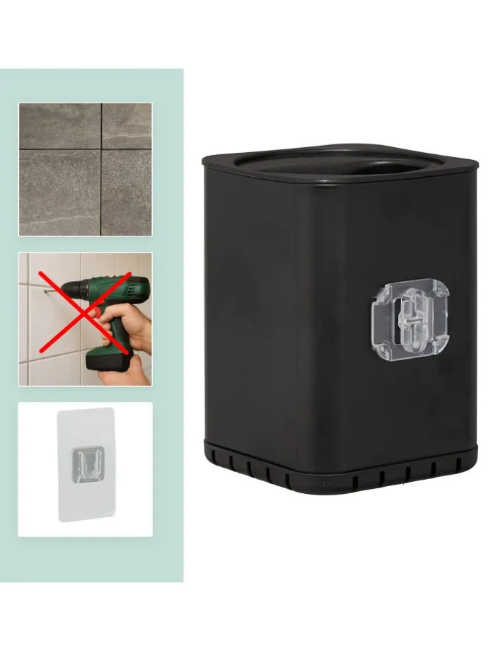 Toilettenbürste in Schwarz - (B)9,5 x (H)40 x (T)10 cm