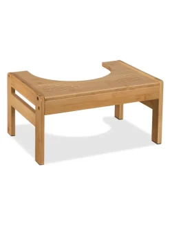 Toilettenhocker in Natur - (B)42 x (H)21 x (T)30 cm