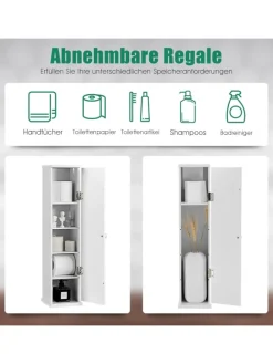 Toilettenpapier Schrank in Weiß