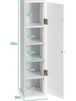 Toilettenpapier Schrank in Weiß