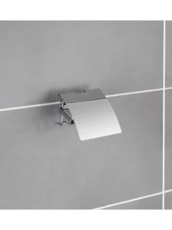 Toilettenpapierhalter in Silber - (B)13 x (H)9 x (T)12,5 cm