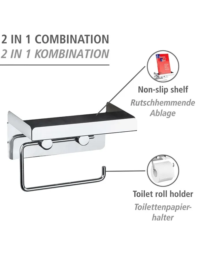 Toilettenpapierhalter in Silber - (B)16 x (H)12,5 x (T)11,5 cm