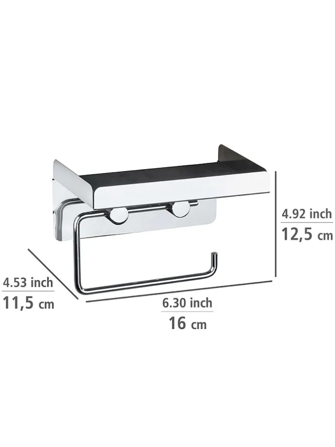 Toilettenpapierhalter in Silber - (B)16 x (H)12,5 x (T)11,5 cm