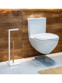 Toilettenpapierhalter in Weiß - (B)20 x (H)64,5 x (T)20 cm