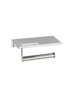 Toilettenpapierhalter in Silber - (B)18 x (H)7,5 x (T)9,5 cm
