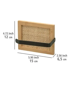 Toilettenpapierhalter in Hellbraun - (B)15 x (H)12 x (T)6,5 cm