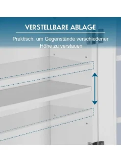 Toilettenschrank mit Tür in Weiß
