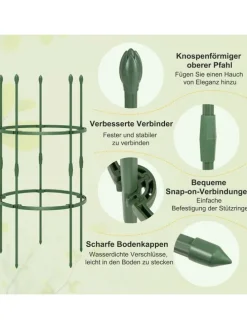 Tomaten Rankhilfe 3er Set 50x102cm in Grün