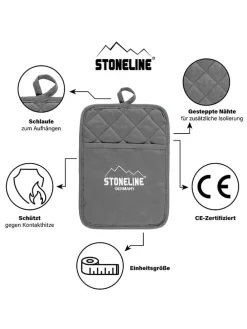 Toplappen in Grau - (L)28 x (B)18 cm