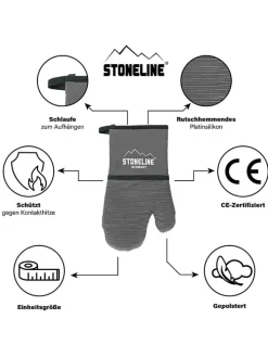 Toplappen in Grau - (L)31 x (B)18,1 cm