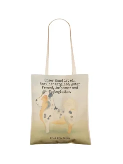 Tote Bag Hund Australien Shepherd Design mit Sp... in Weiß