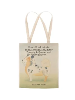 Tote Bag Hund Australien Shepherd Design mit Sp... in Weiß