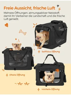 Transportbox in Schwarz - (B)60 x (H)42 x (T)42 cm