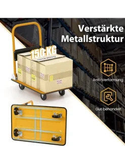 Transportwagen Klappbar bis zu 150 kg in Orange