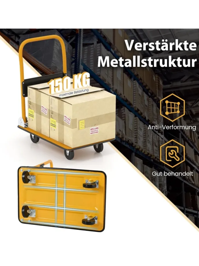 Transportwagen Klappbar bis zu 150 kg in Orange