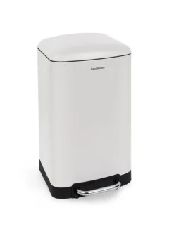 Tret-Mülleimer N°728 in Weiss Matt