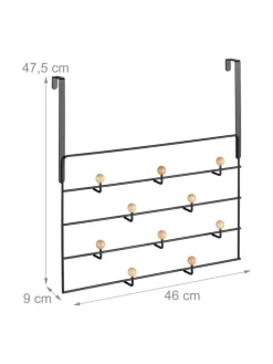 Türgarderobe in Schwarz/ Natur