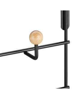 Türgarderobe in Schwarz/ Natur