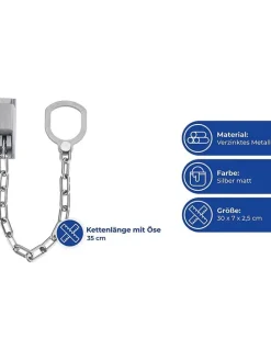 Türgriff-Kette in Silber - (L)30 cm