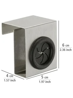 Türhaken in Hellgrau/ Schwarz - (B)5 x (H)6 x (T)4 cm