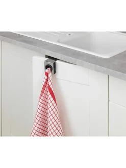 Türhaken in Hellgrau/ Schwarz - (B)5 x (H)6 x (T)4 cm