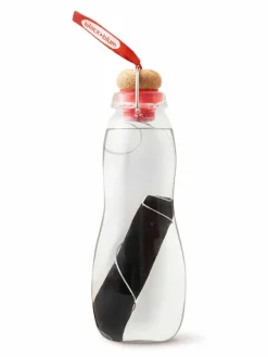 Trinkflasche "Eau Good" in Transparent/ Rot - 650 ml
