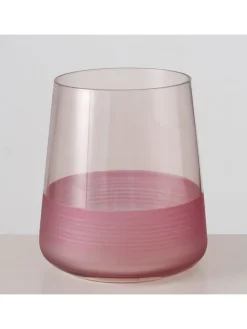 Trinkglas ''Moluna'' in Rosa - (H)10 x Ø 9 cm