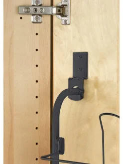 Türregal in Schwarz - (B)59 x (H)151 x (T)14 cm