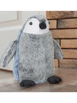 Türstopper "Pinguin" in Grau/ Blau