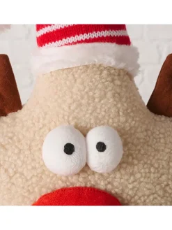 Türstopper "Rudy" in Beige/ Rot - (H)31 x Ø 13 cm