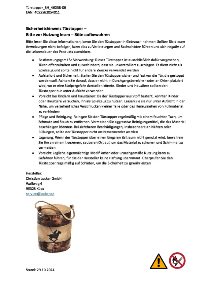 Türstopper RUSTIKAL in Braun