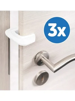 Türstopper und Finger-Klemmschutz 3er Pack in weiss
