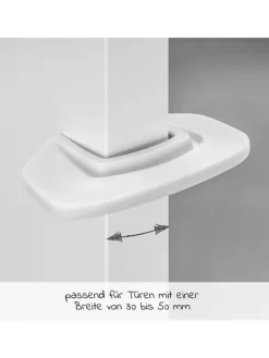 Türstopper und Finger-Klemmschutz 3er Pack in weiss