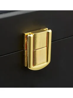 Uhrenbox in Schwarz (B)31 x (H)8 x (T)20 cm