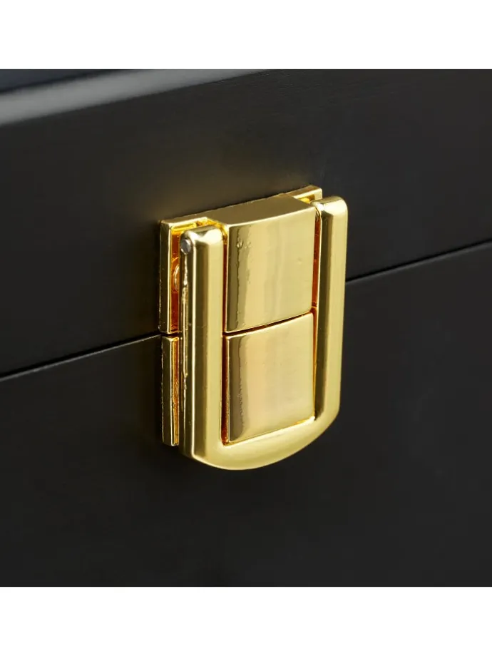 Uhrenbox in Schwarz (B)31 x (H)8 x (T)20 cm