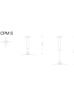 Universal Projekt Beamer Deckenhalterung CPM in Silber