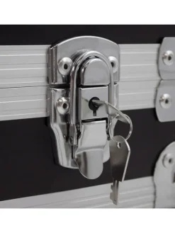 Universal Transportkoffer Schutzkoffer mit Schaumstoff in schwarz