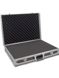 Universal Transportkoffer Schutzkoffer mit Schaumstoff in schwarz