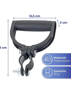 Universal-Griff in Schwarz - (B)12,5 cm