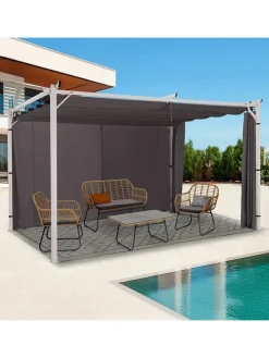 Universalvorhang für Pergola in Grau - (L)215 x (B)290 cm