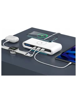 USB 4-in-1 Multifunktions-Schnellladestation in Weiß