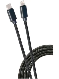 USB-C to Lightning-Kabel in Schwarz - (L)200 cm