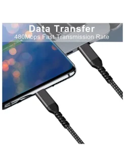 USB-C-Kabel in Schwarz - (L)1 m