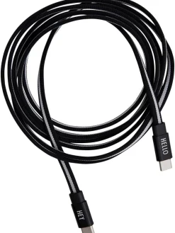 USB-C-Kabel in Schwarz/ Weiß - 200 cm