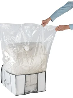 Vakuum-Tasche in Weiß - (B)40 x (H)42 x (T)25 cm