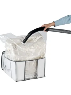 Vakuum-Tasche in Weiß - (B)40 x (H)42 x (T)25 cm