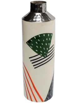 Vase "Abstract Counterpart" in Creme - (H)31,5 x Ø 10 cm