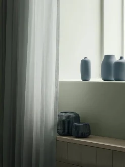 Vase "Colora" in Hellgrau - (H)20 x Ø 14 cm